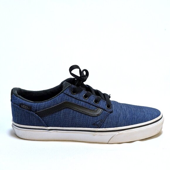 Vans Old School Men\'s Heathered Navy Blue White Skate Shoes Men\'s Size 7.5 main image 5